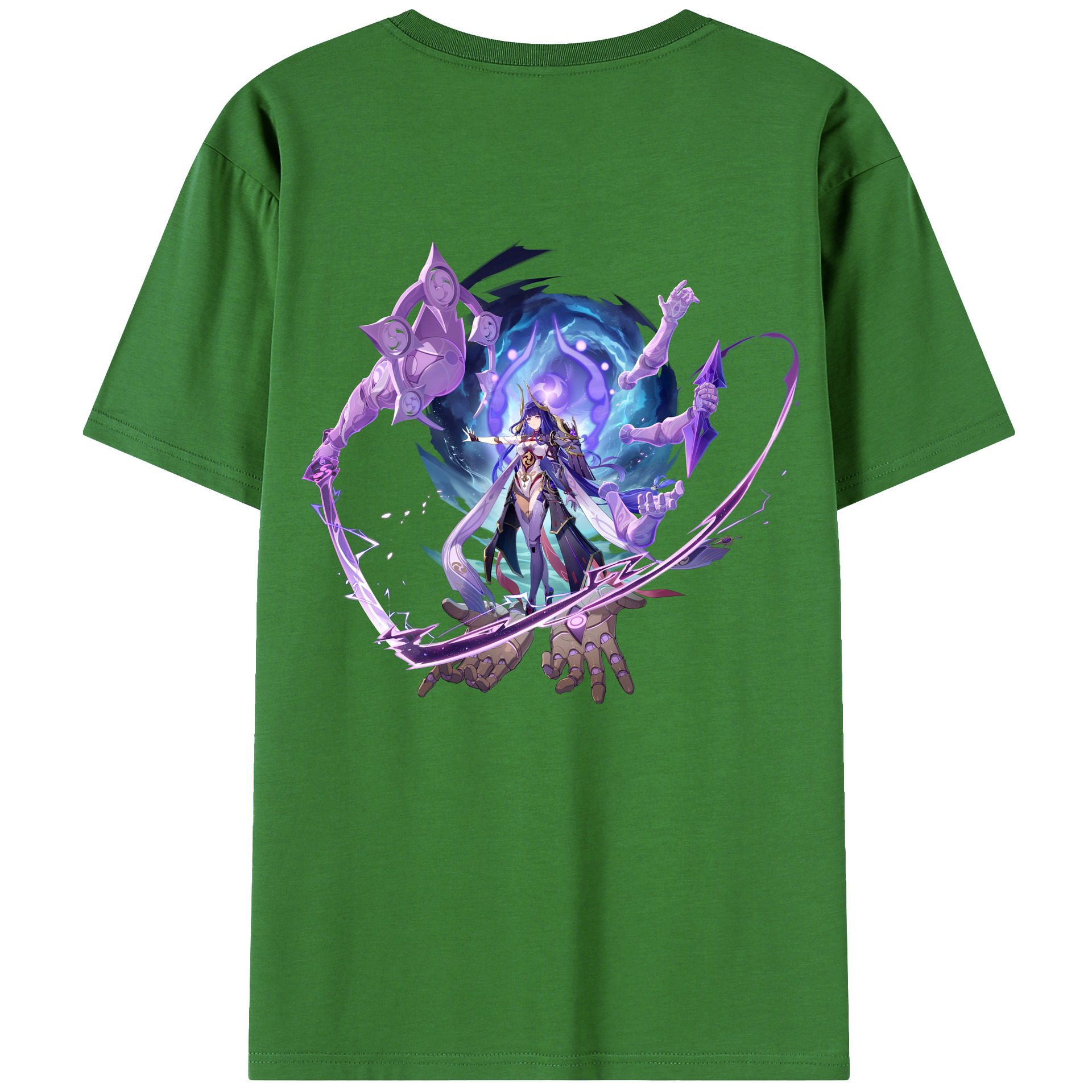 げんし神 雷電将軍 らいでんしょうぐん genshin Raiden Shogun レディース半袖Tシャツ(バックプリント)